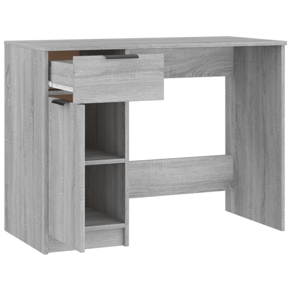 Bureau 100x50x75 cm bewerkt hout eikenkleurig