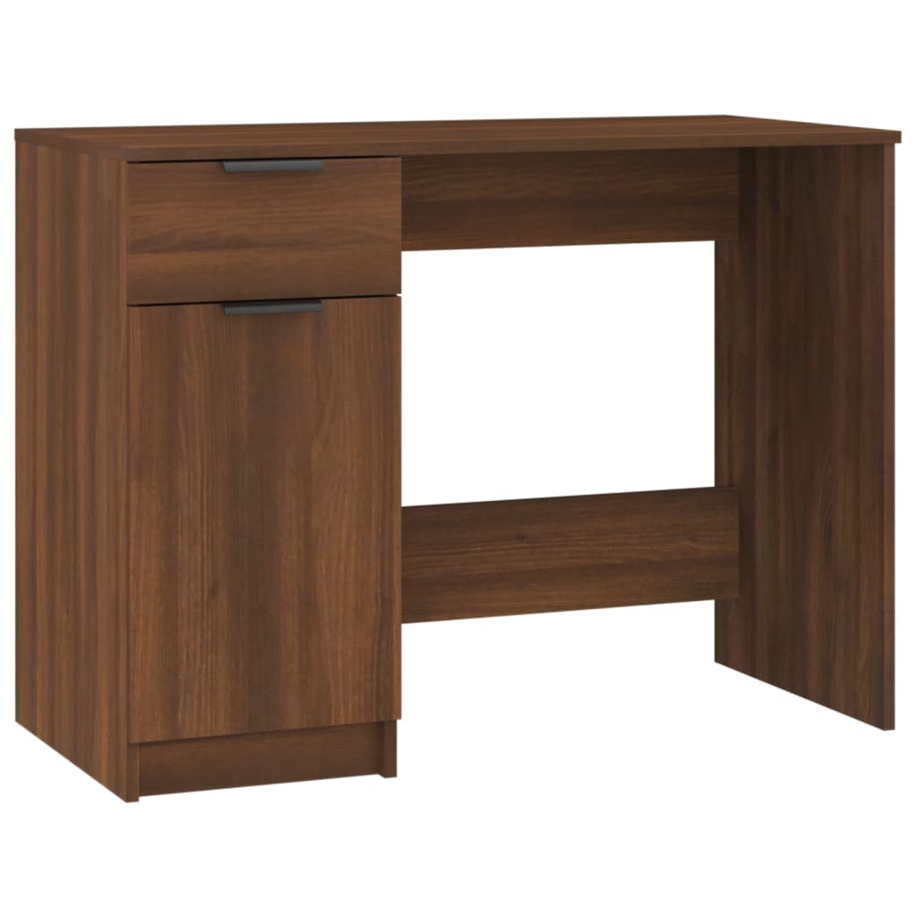 Bureau 100x50x75 cm bewerkt hout eikenkleurig