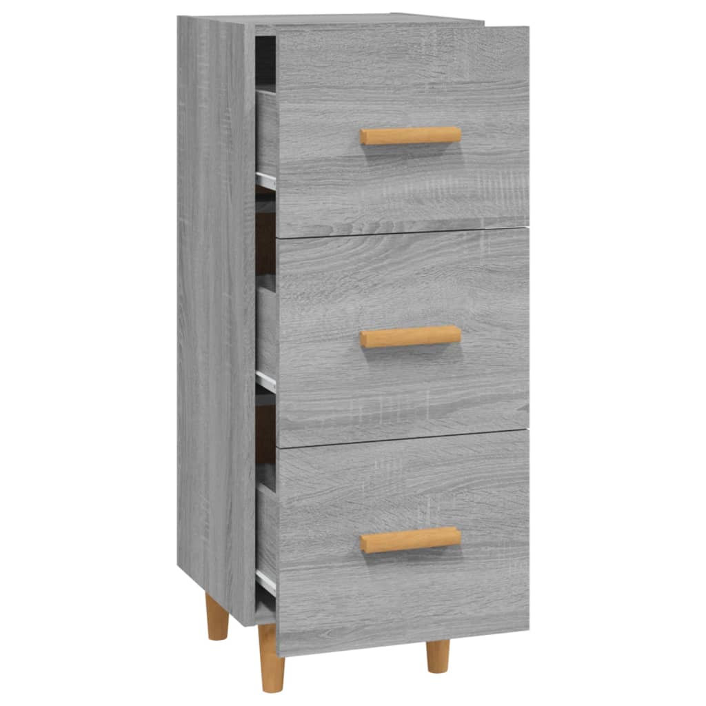 Dressoir 34,5x34x90 cm bewerkt hout eikenkleurig