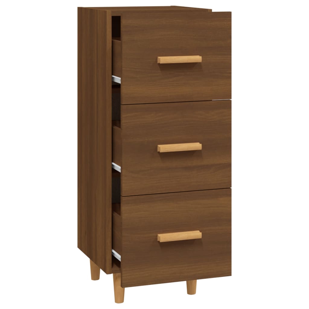 Dressoir 34,5x34x90 cm bewerkt hout eikenkleurig