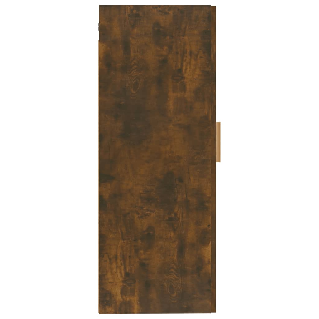 Wandkast 35x34x90 cm bewerkt hout eikenkleurig