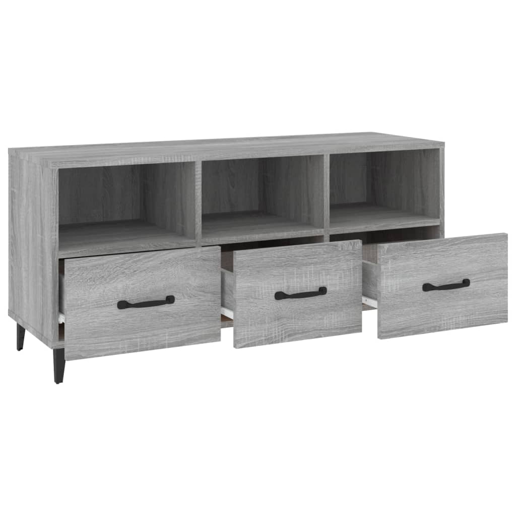 Tv-meubel 102x35x50 cm bewerkt hout