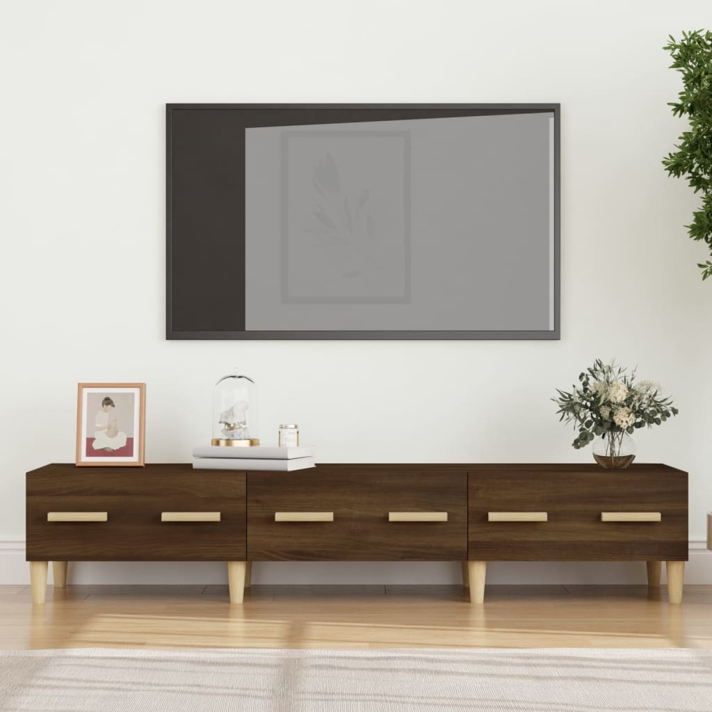 Tv-meubel 150x34,5x30 cm bewerkt hout