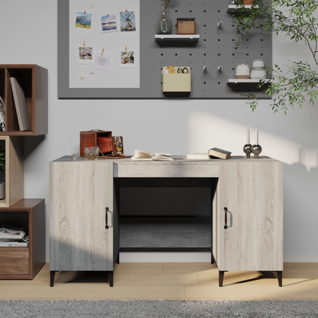 Bureau 140x50x75 cm bewerkt hout