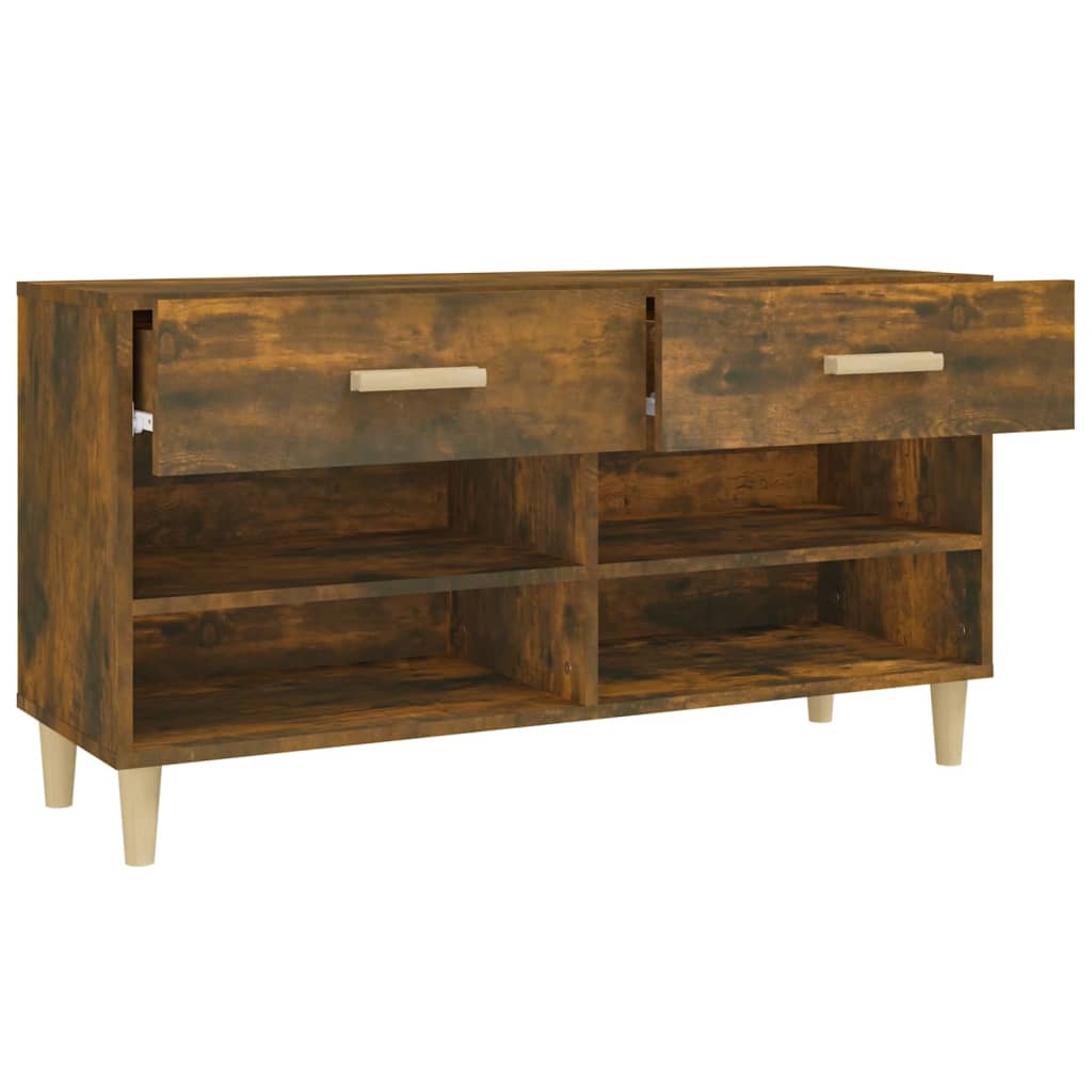 Schoenenkast 102x35x55 cm bewerkt hout