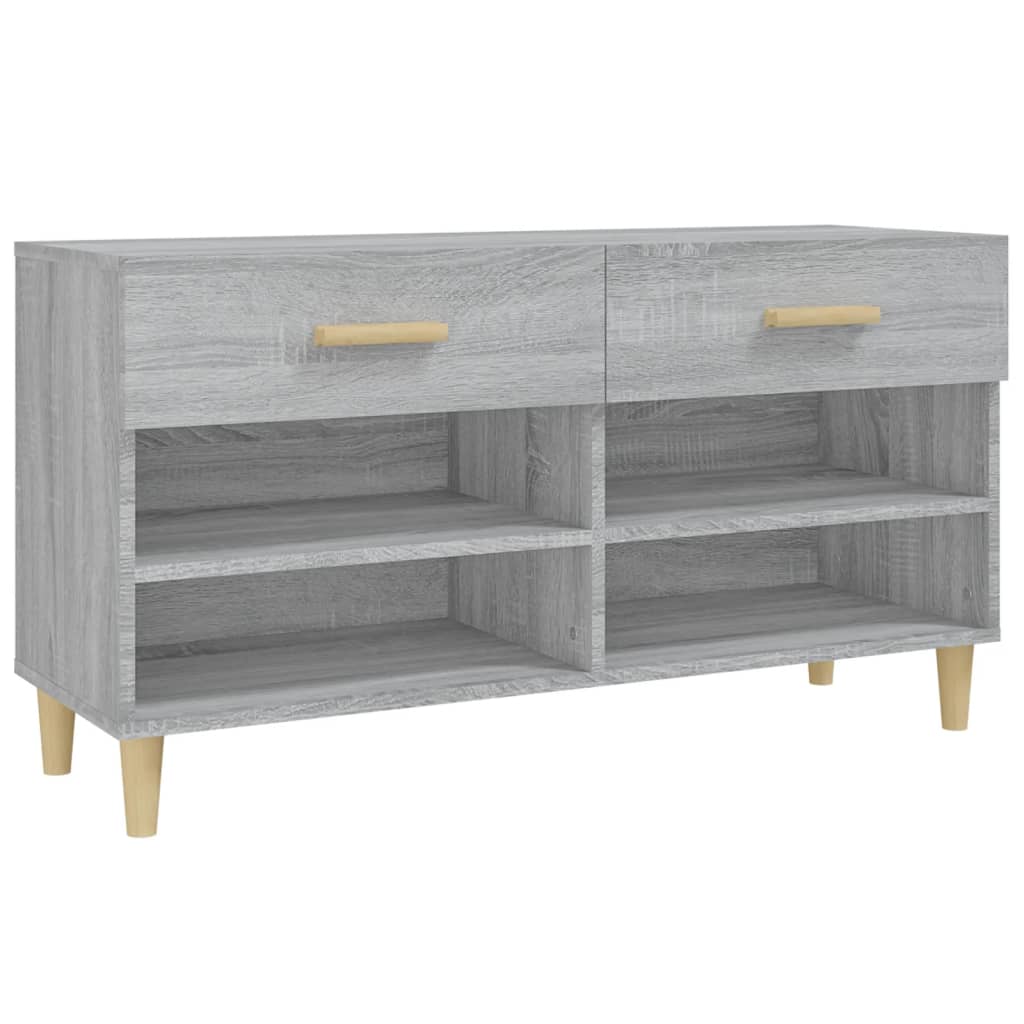 Schoenenkast 102x35x55 cm bewerkt hout