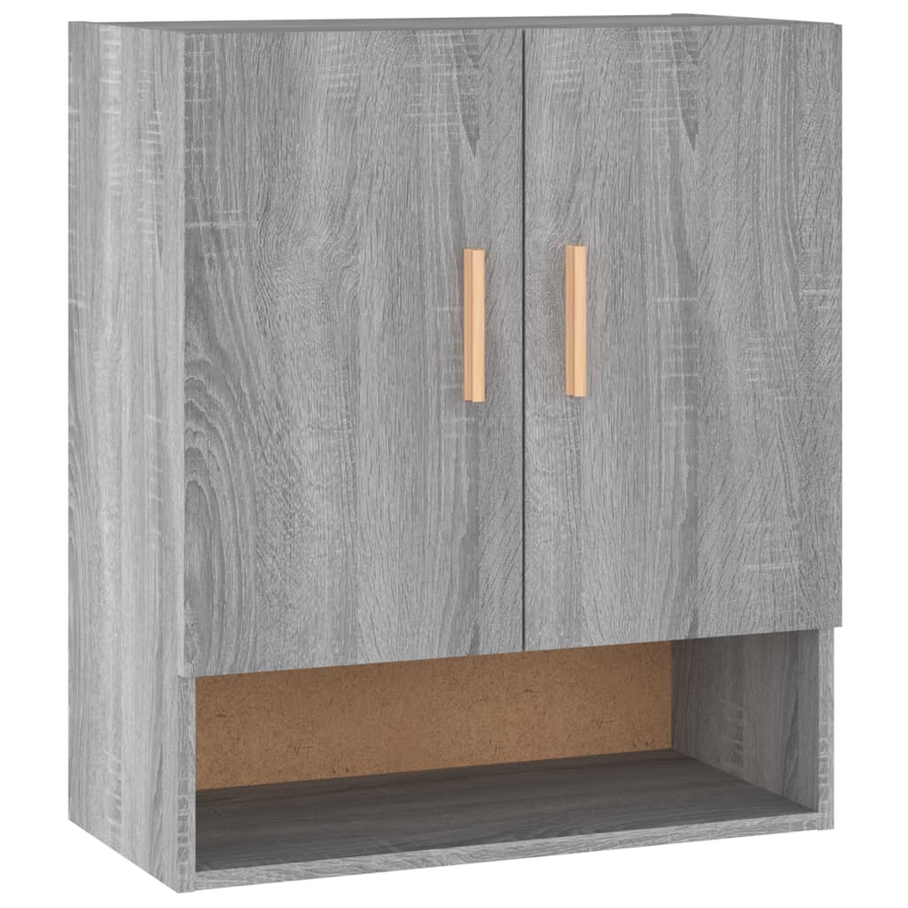 Wandkast 60x31x70 cm bewerkt hout eikenkleurig