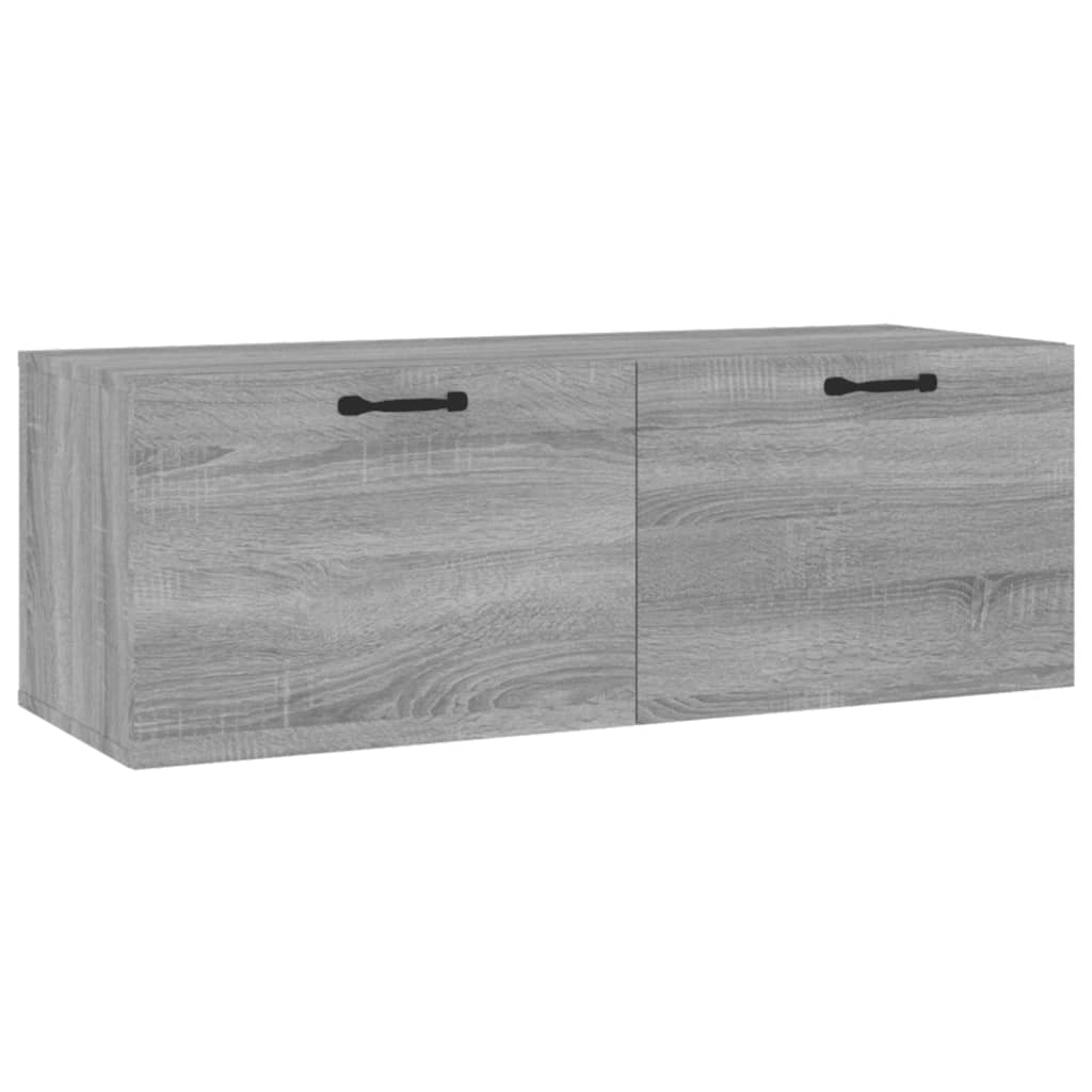 Wandkast 100x36,5x35 cm bewerkt hout eikenkleurig