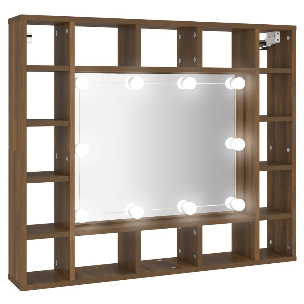 Spiegelkast met LED-verlichting 91x15x76,5 cm