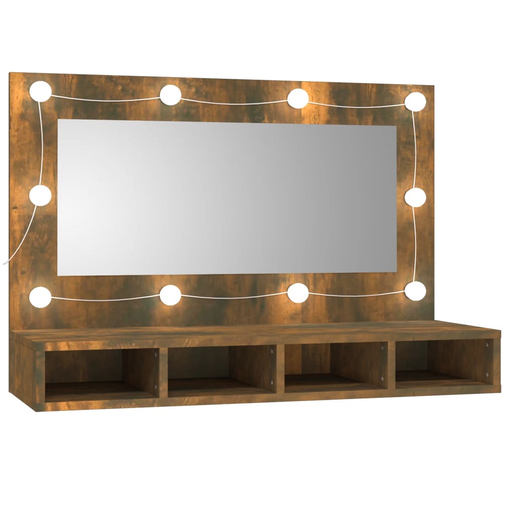 Spiegelkast met LED-verlichting 90x31,5x62 cm