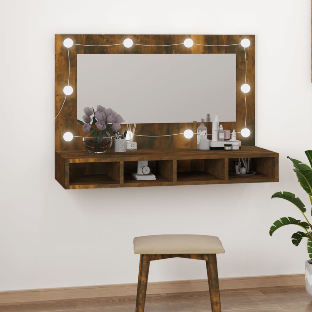 Spiegelkast met LED-verlichting 90x31,5x62 cm