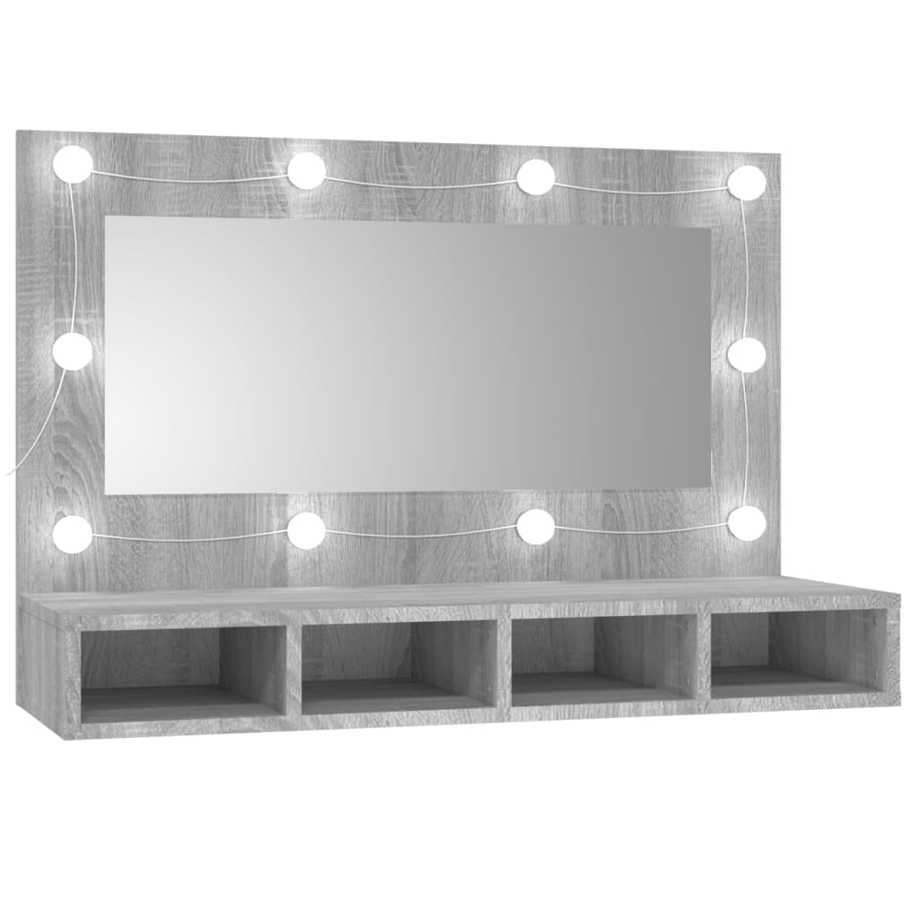 Spiegelkast met LED-verlichting 90x31,5x62 cm