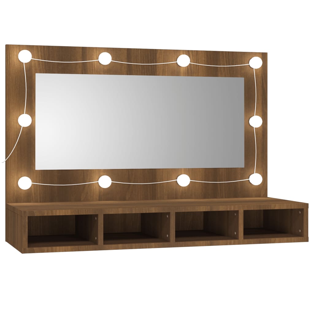 Spiegelkast met LED-verlichting 90x31,5x62 cm