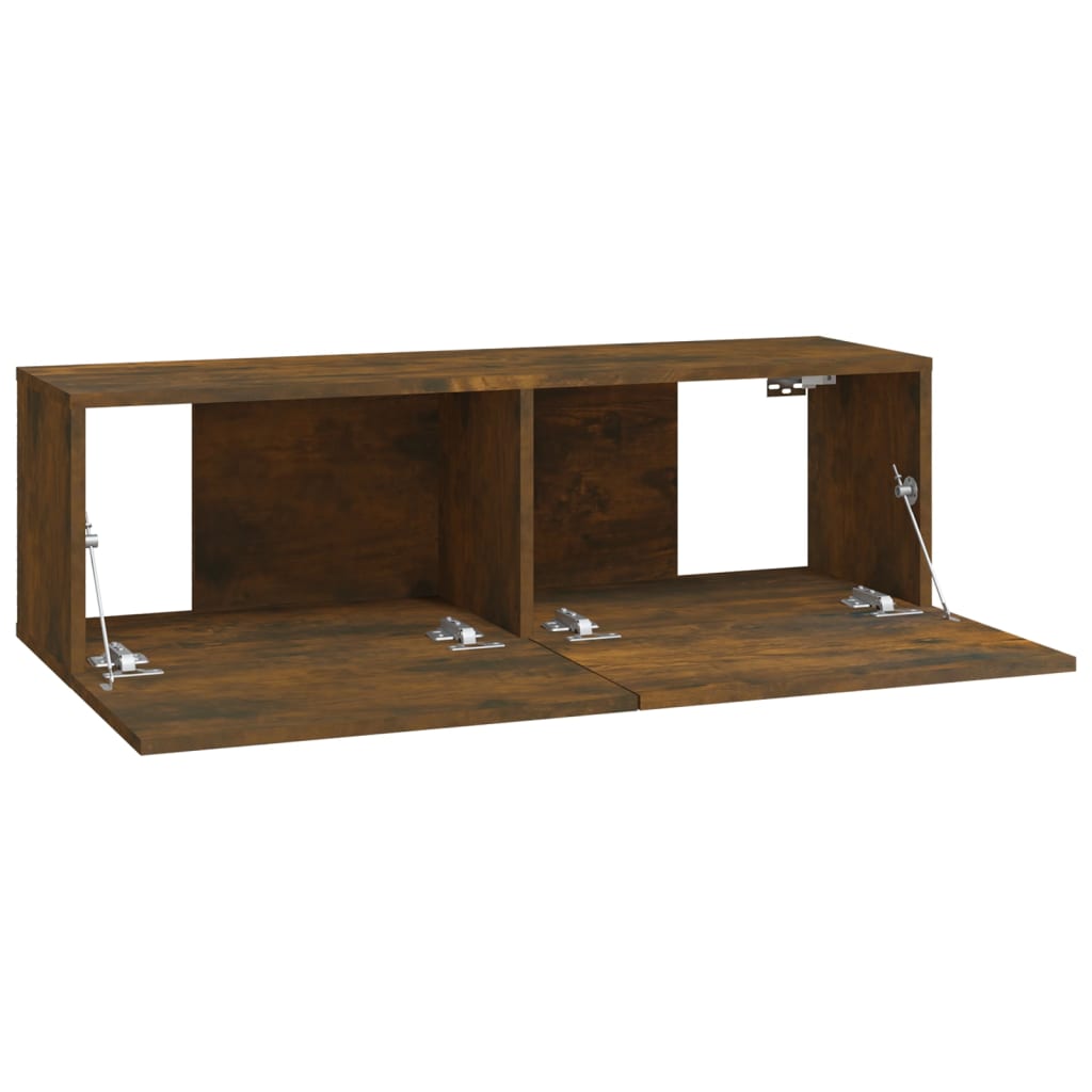 Tv-wandmeubels 2 st 100x30x30 cm hout eikenkleurig