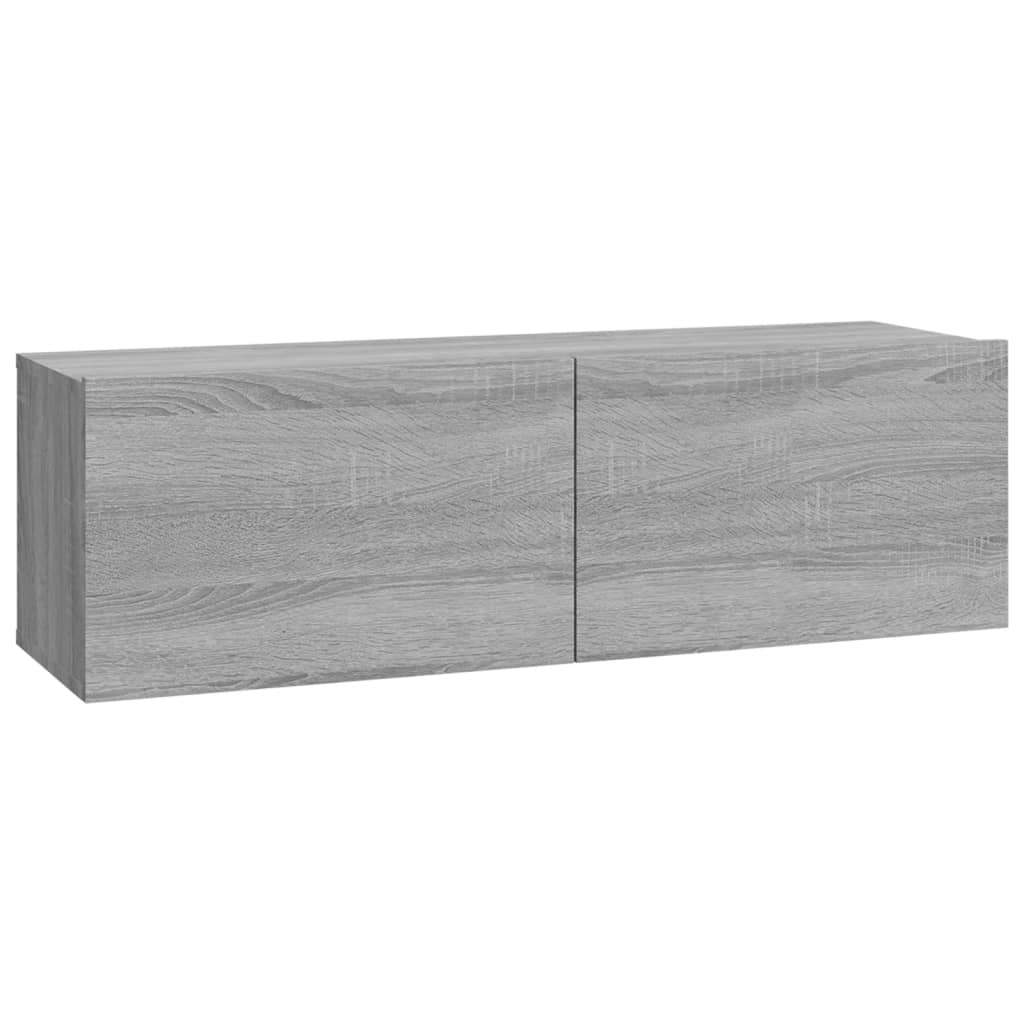 Tv-wandmeubels 2 st 100x30x30 cm hout bruin eikenkleurig