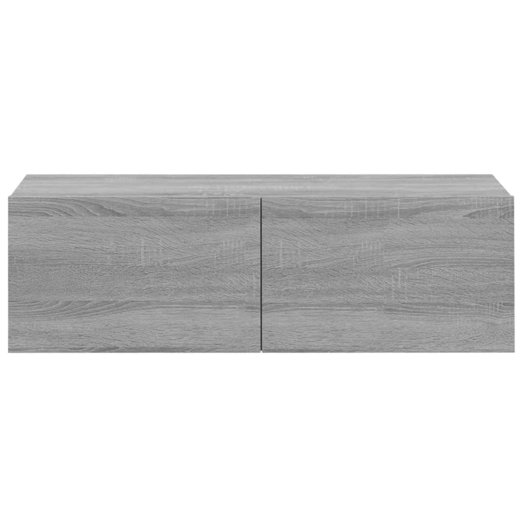 Tv-wandmeubels 2 st 100x30x30 cm hout eikenkleurig