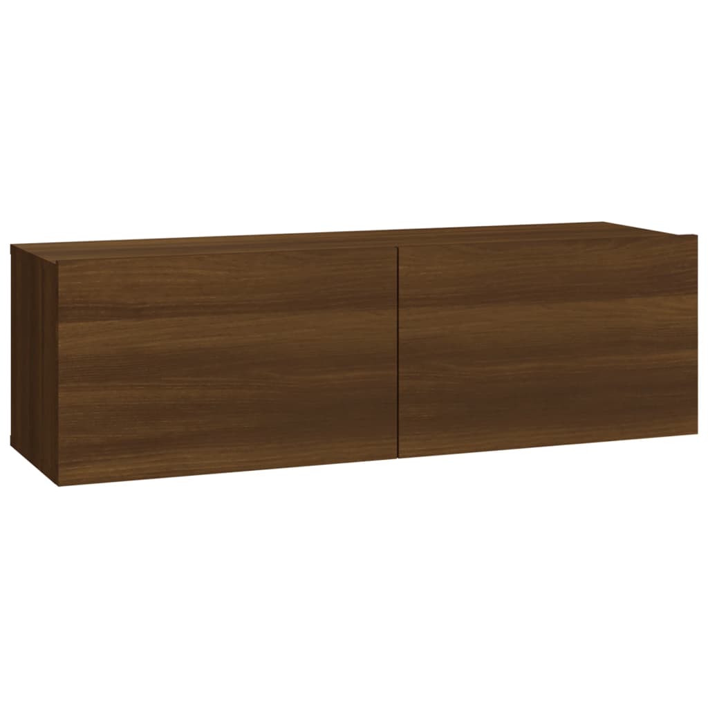 Tv-wandmeubels 2 st 100x30x30 cm hout eikenkleurig