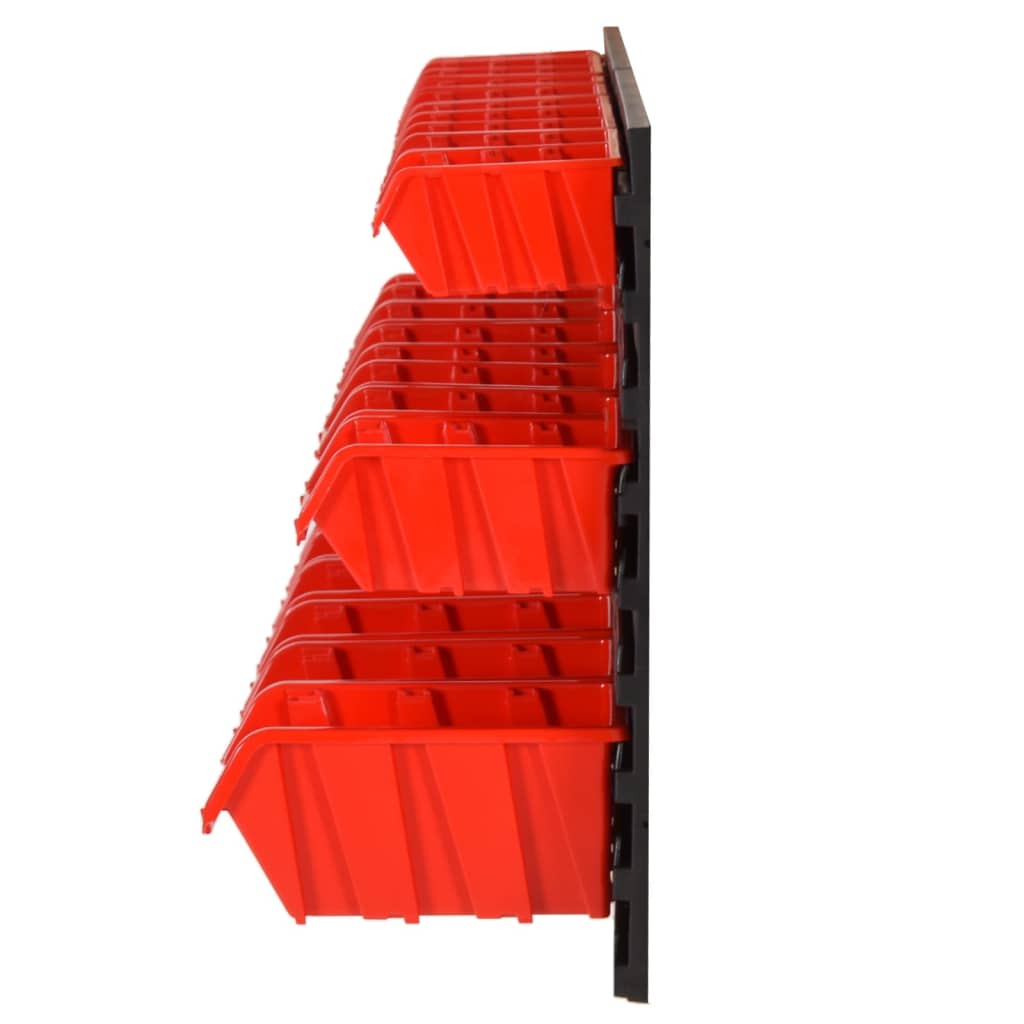 35-delige Sorteersysteemset 77x39 cm polypropeen rood en zwart