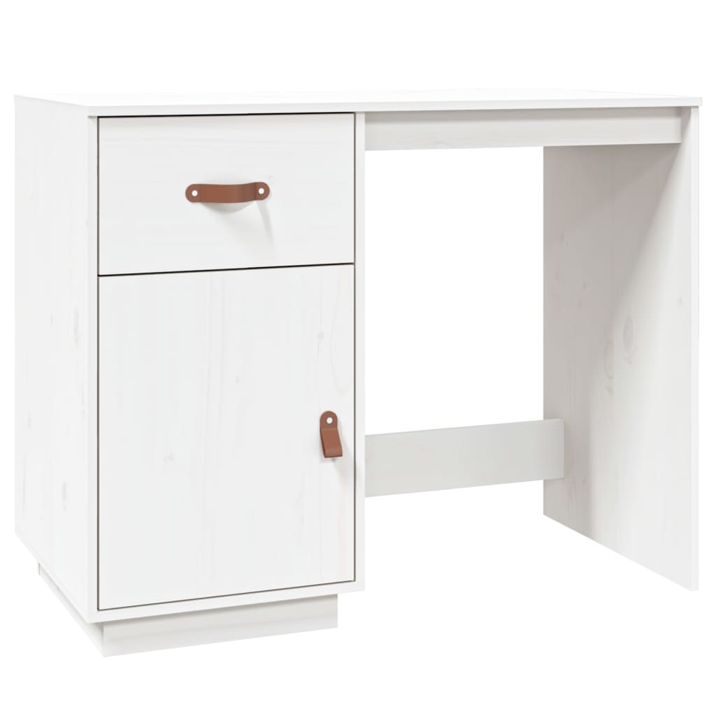 Bureau met kastjes 135x50x75 cm massief grenenhout