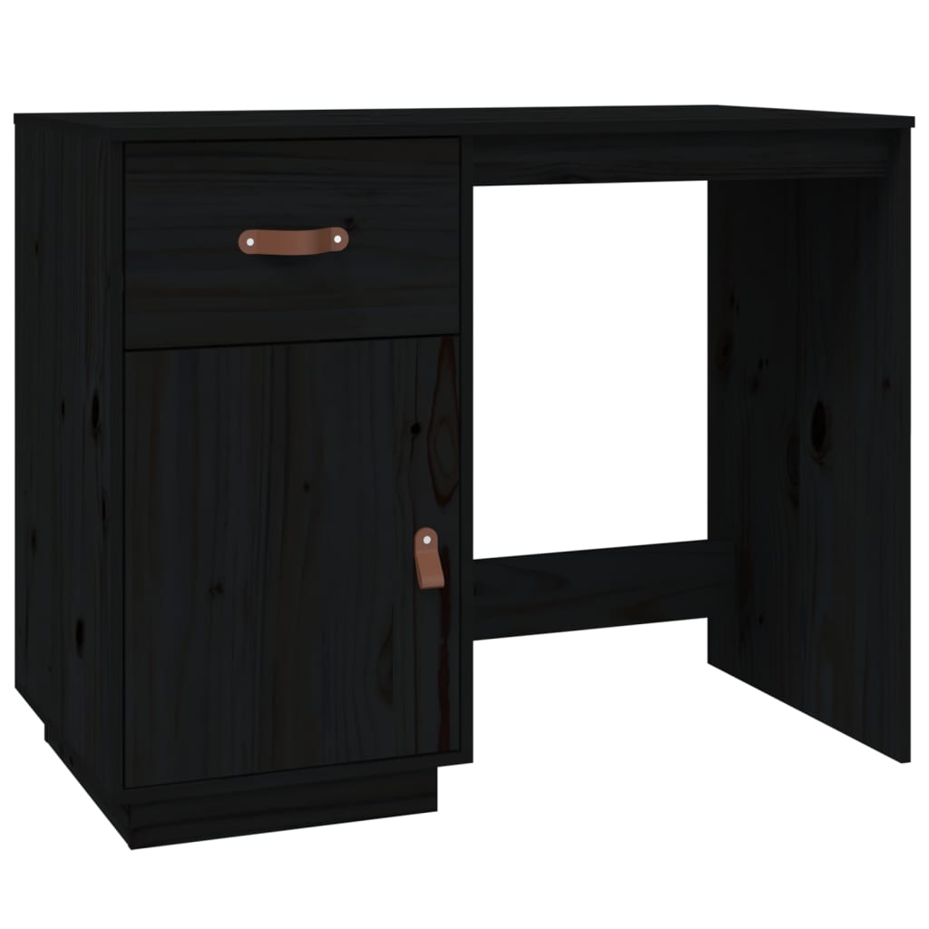 Bureau met kastjes 135x50x75 cm massief grenenhout