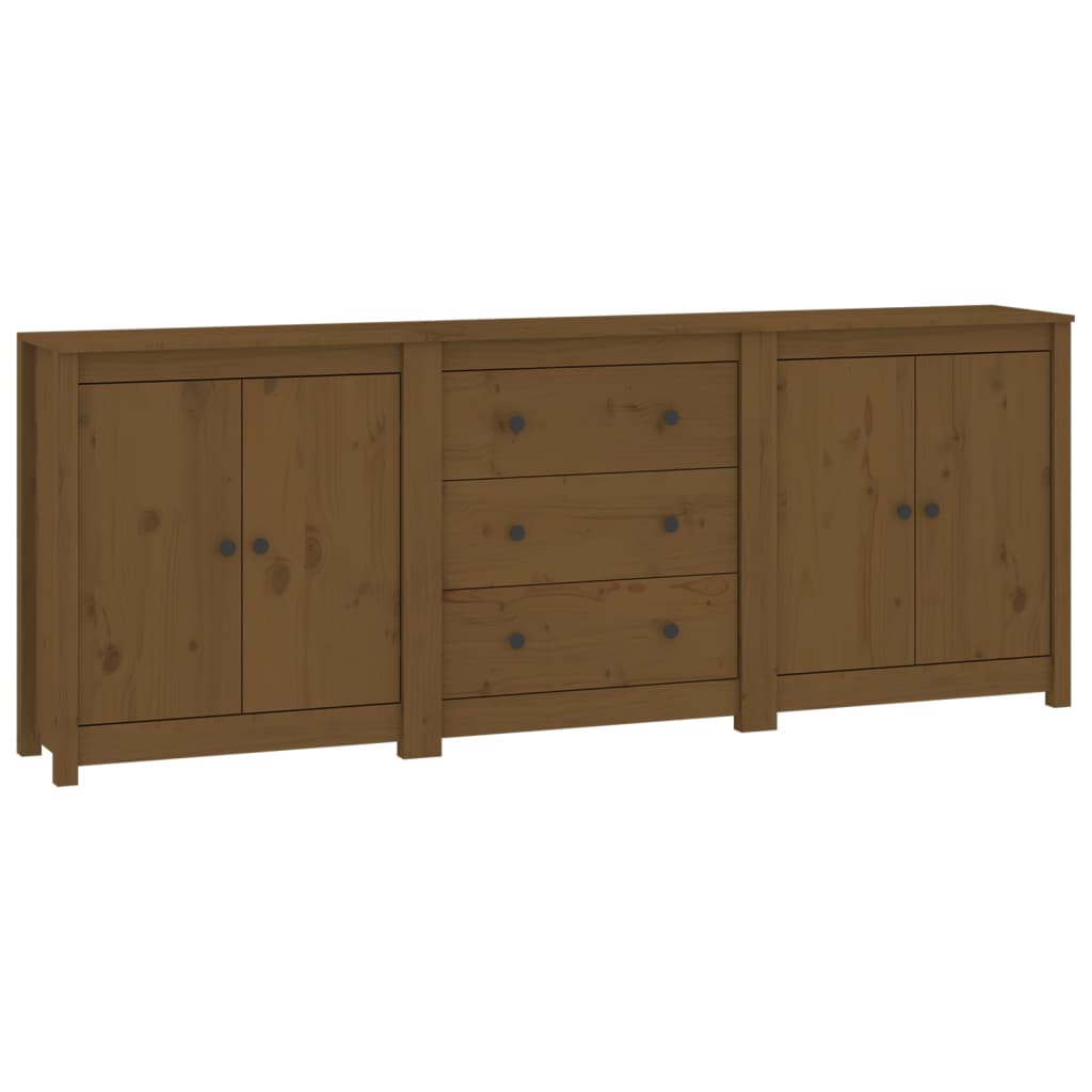 Dressoir 210x35x80 cm massief grenenhout