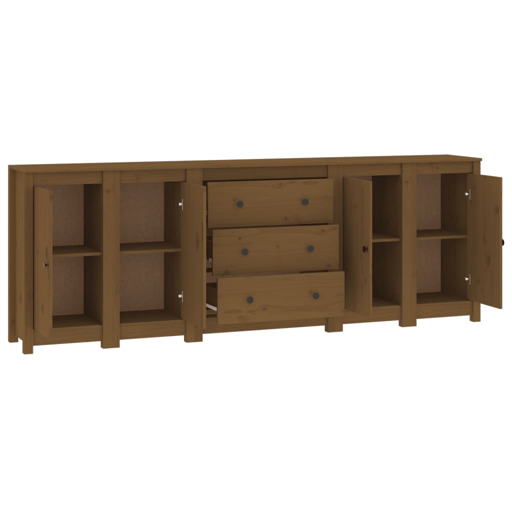 Dressoir 230x35x80 cm massief grenenhout