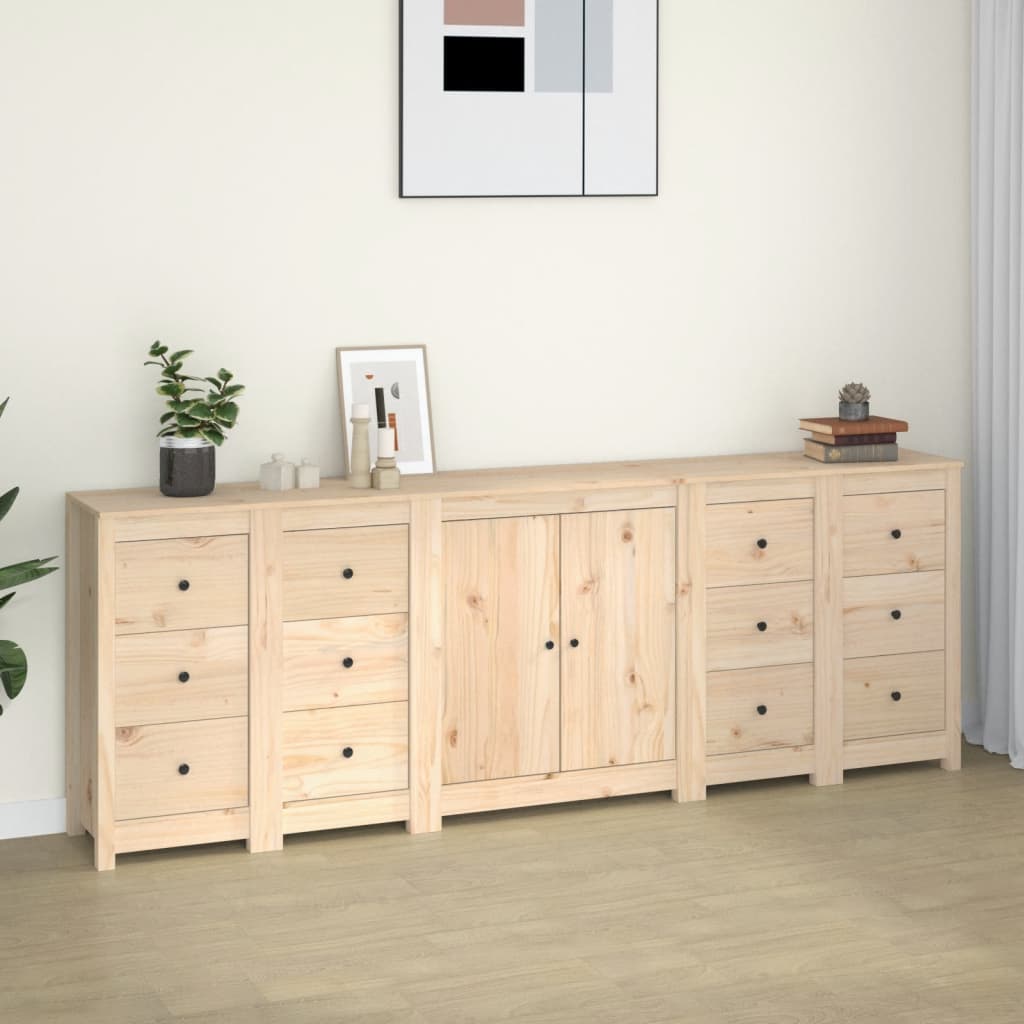 Dressoir 230x35x80 cm massief grenenhout