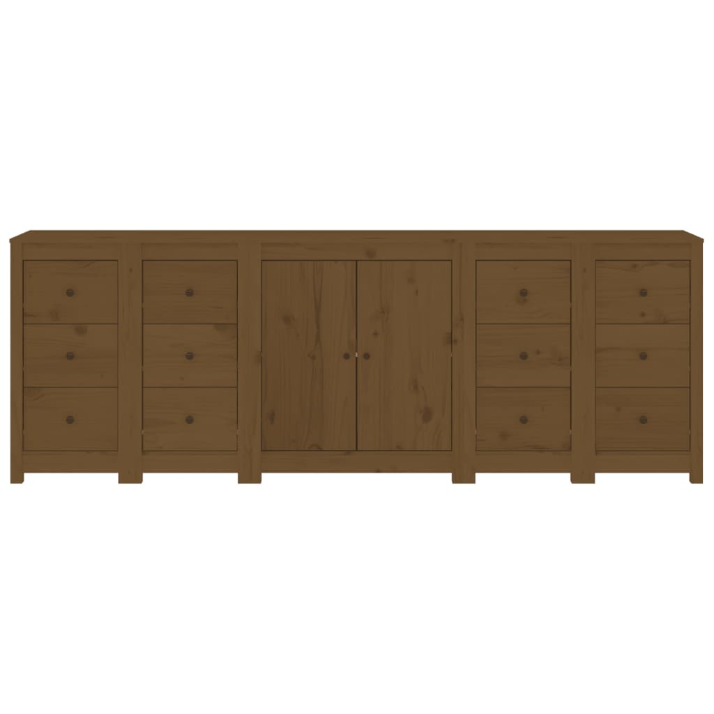 Dressoir 230x35x80 cm massief grenenhout