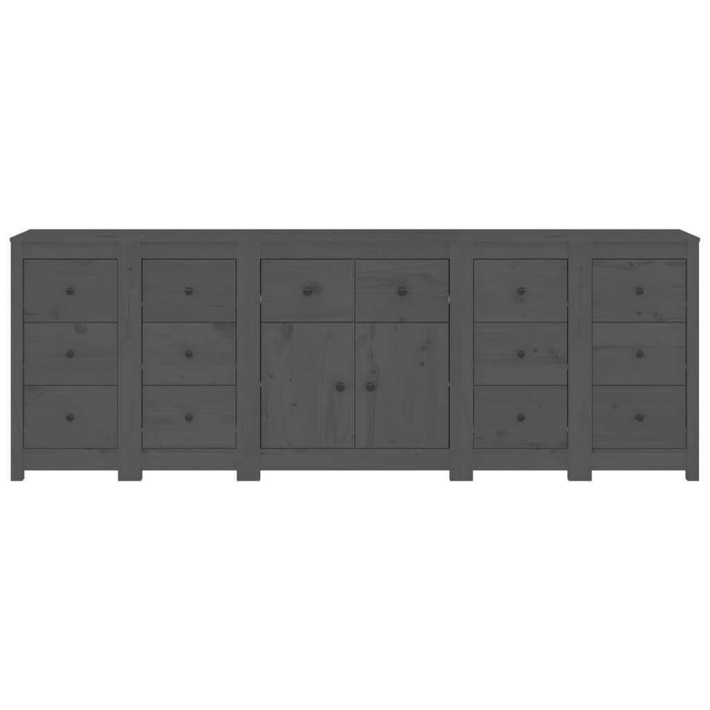 Dressoir 230x35x80 cm massief grenenhout