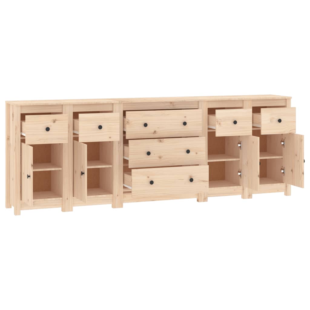 Dressoir 230x35x80 cm massief grenenhout