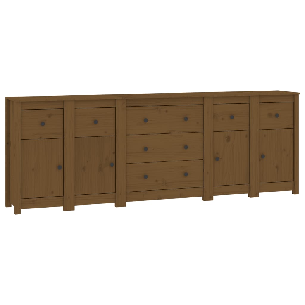 Dressoir 230x35x80 cm massief grenenhout