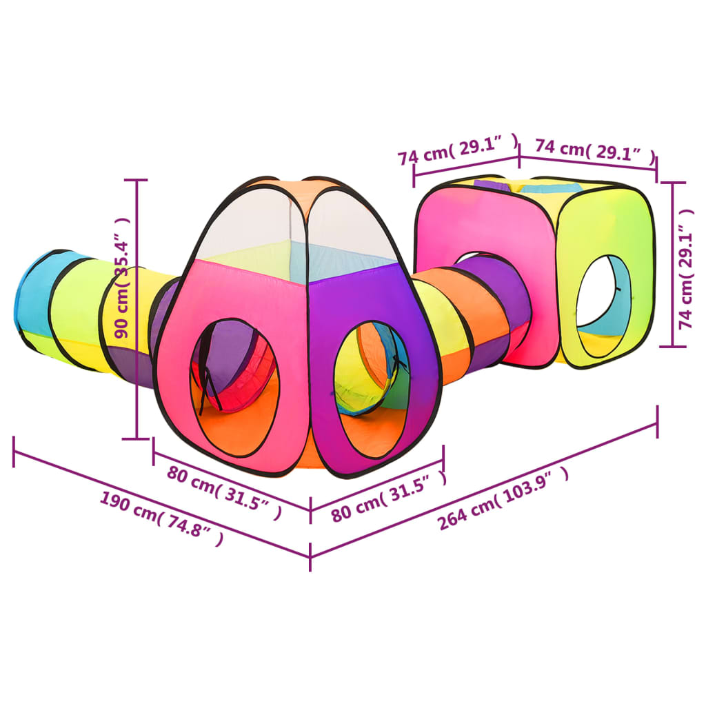 Kinderspeeltent 190x264x90 cm meerkleurig