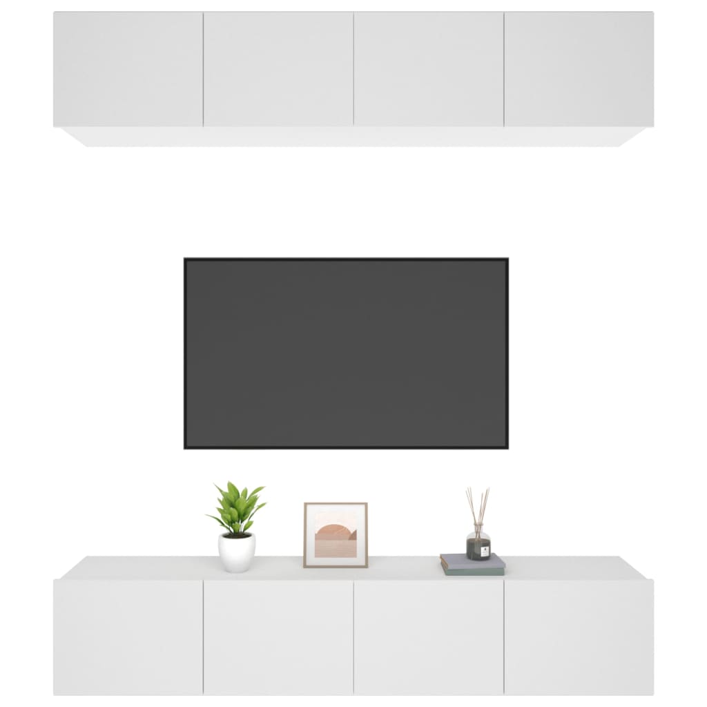 Tv-wandmeubels 4 st 100x30x30 cm