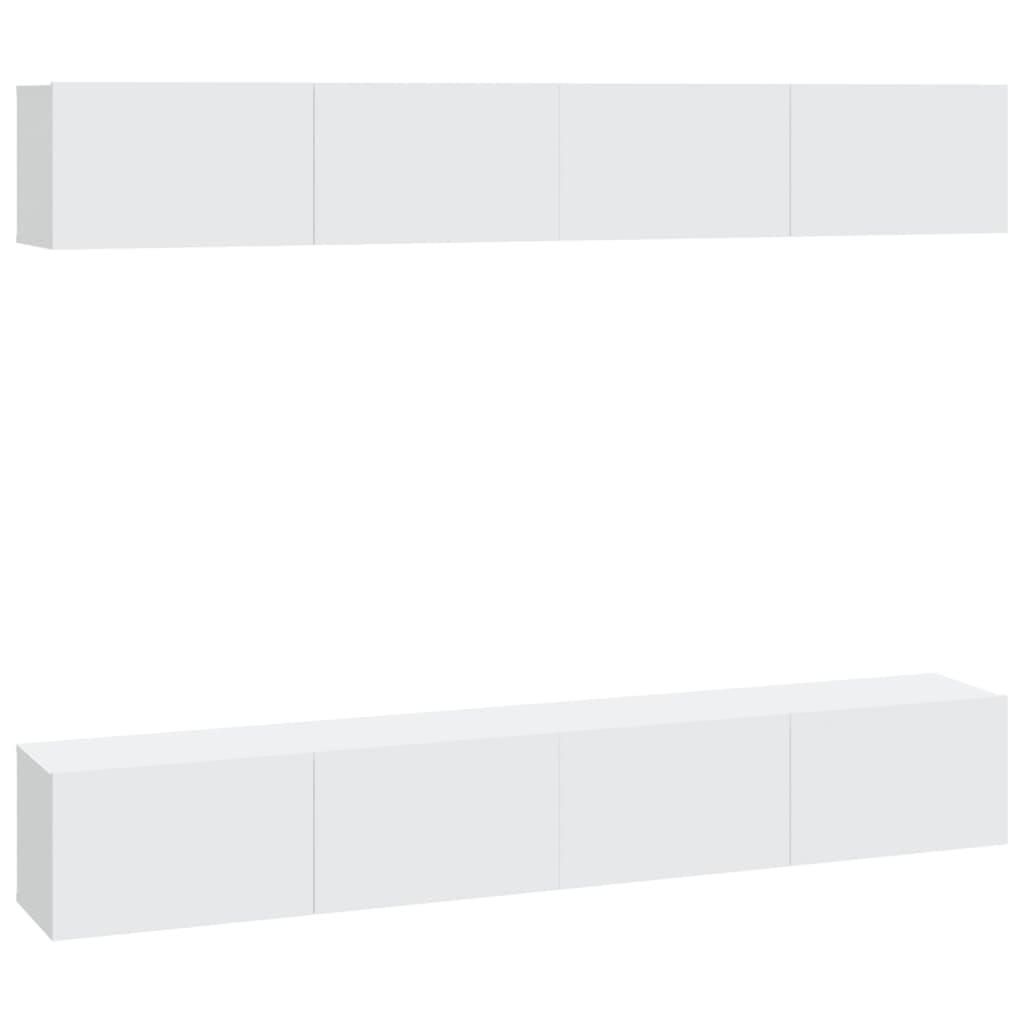 Tv-wandmeubels 4 st 100x30x30 cm bruin eikenkleur