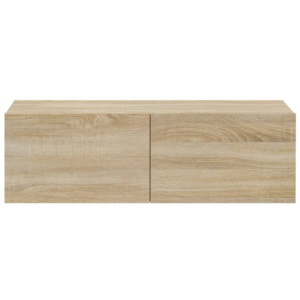 Tv-wandmeubels 4 st 100x30x30 cm bruin eikenkleur