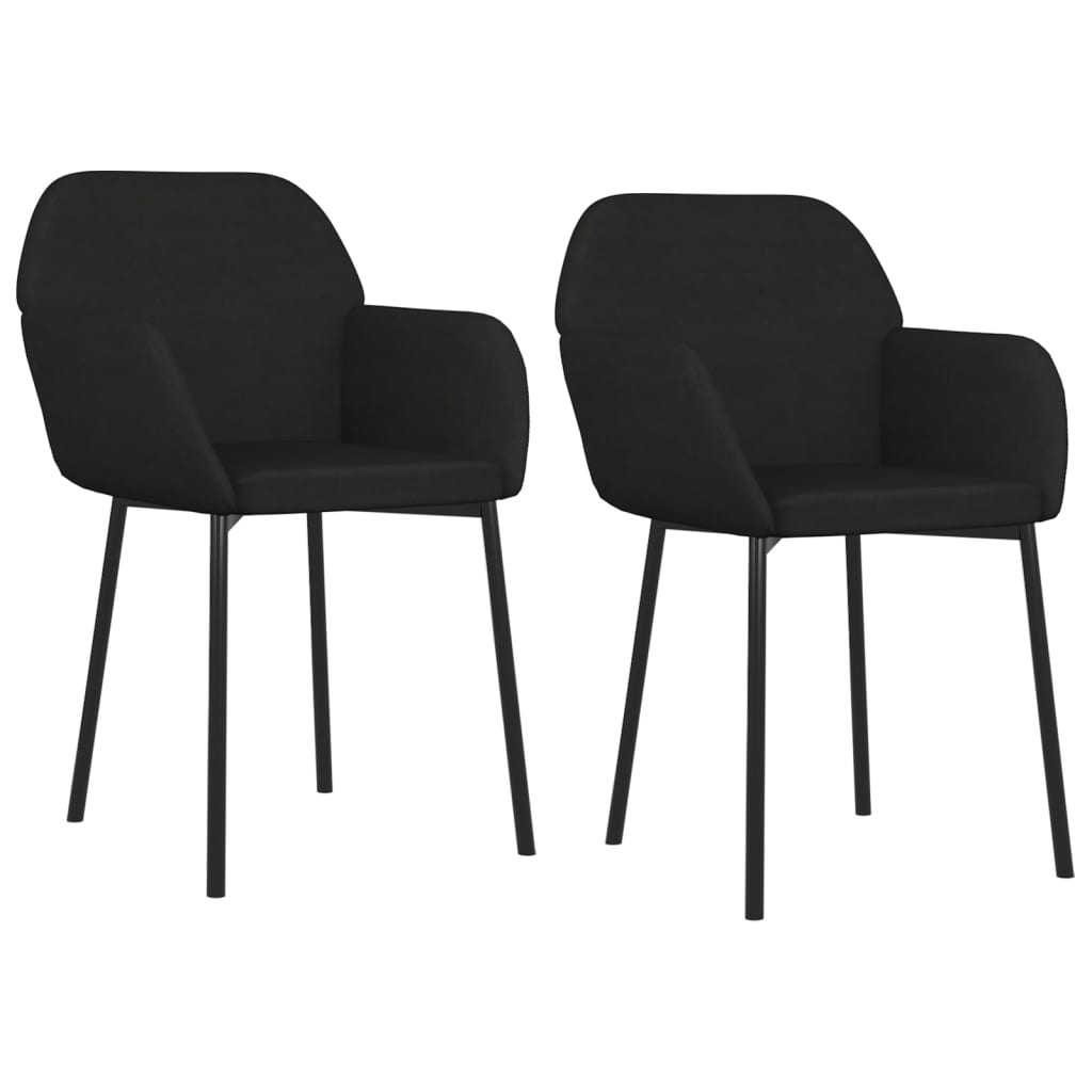 Eetkamerstoelen 2 st fluweel