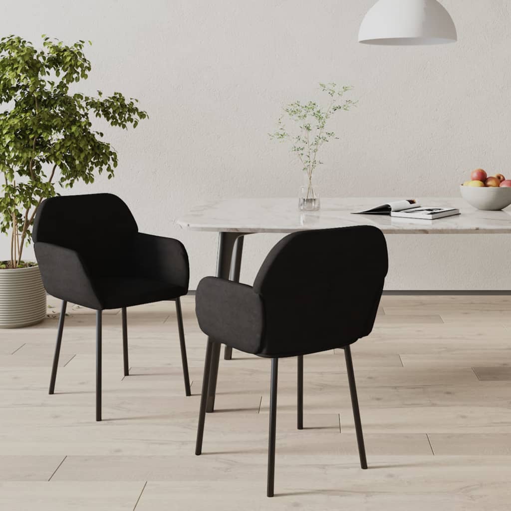 Eetkamerstoelen 2 st fluweel