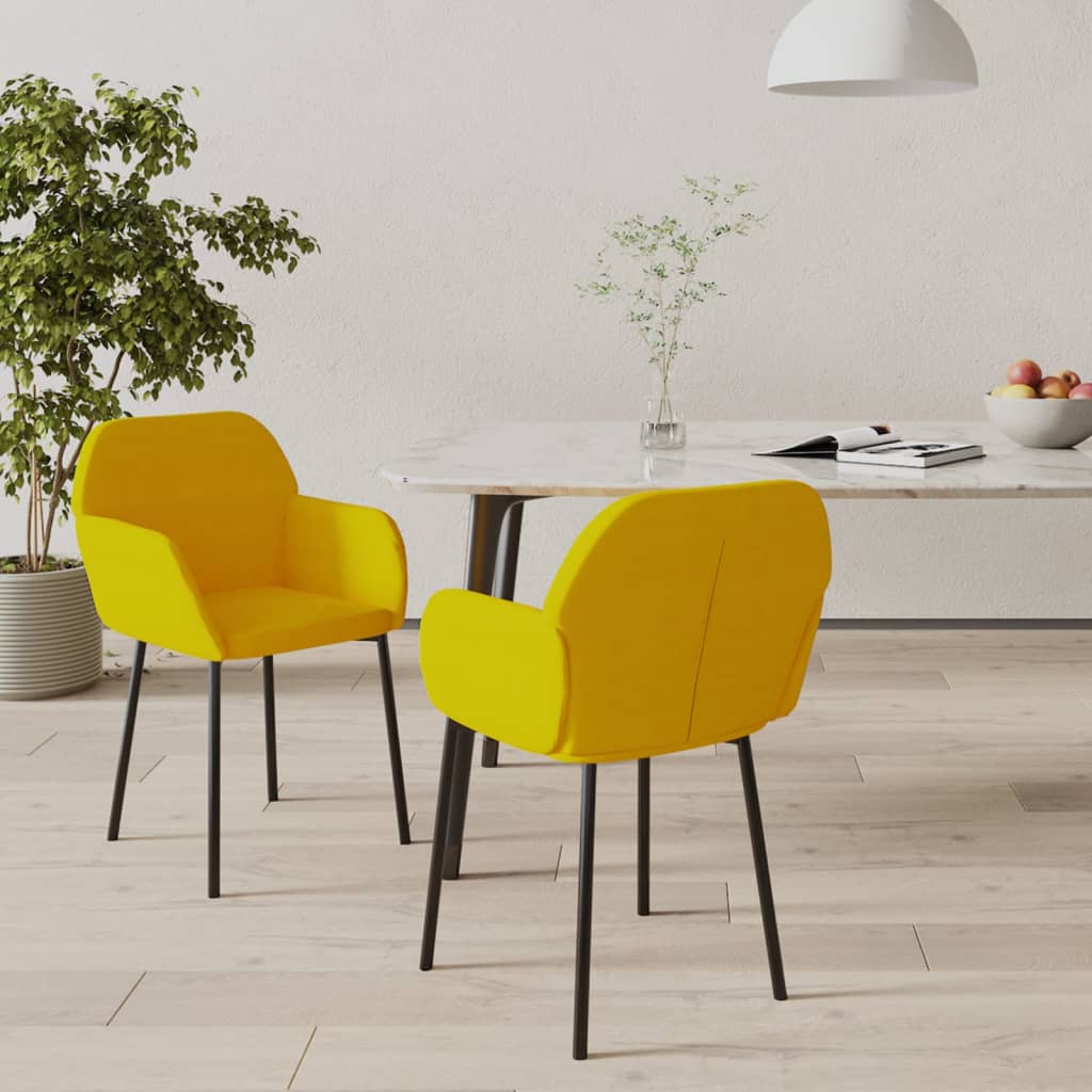 Eetkamerstoelen 2 st fluweel