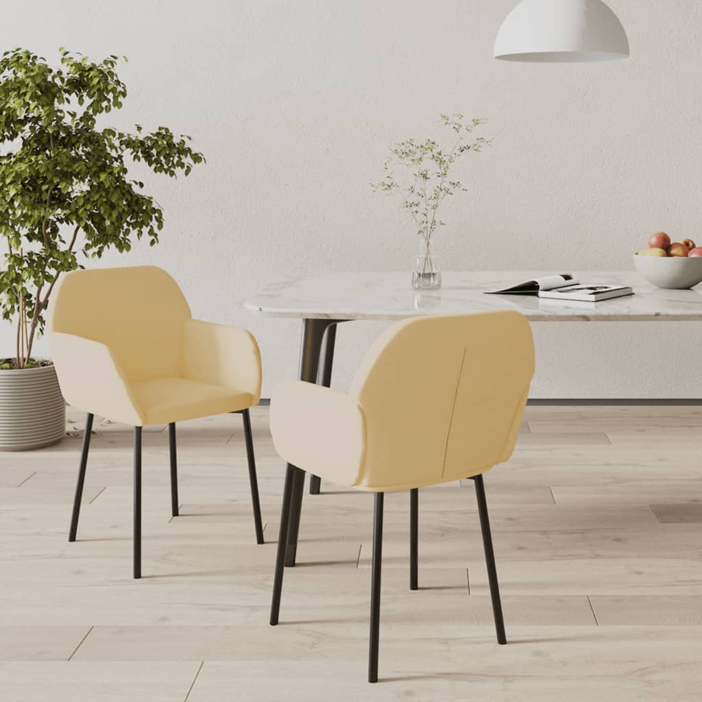 Eetkamerstoelen 2 st fluweel