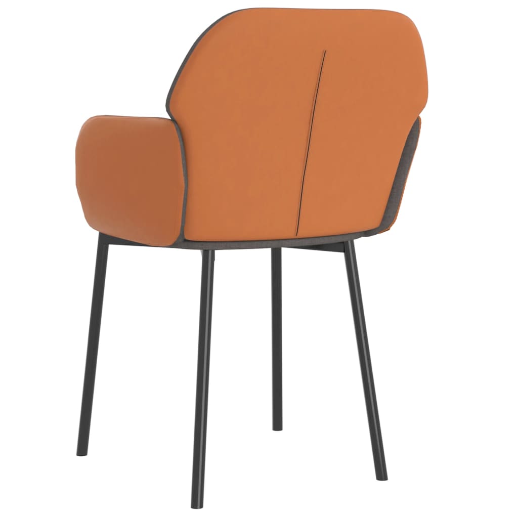 Eetkamerstoelen 2 st stof en kunstleer