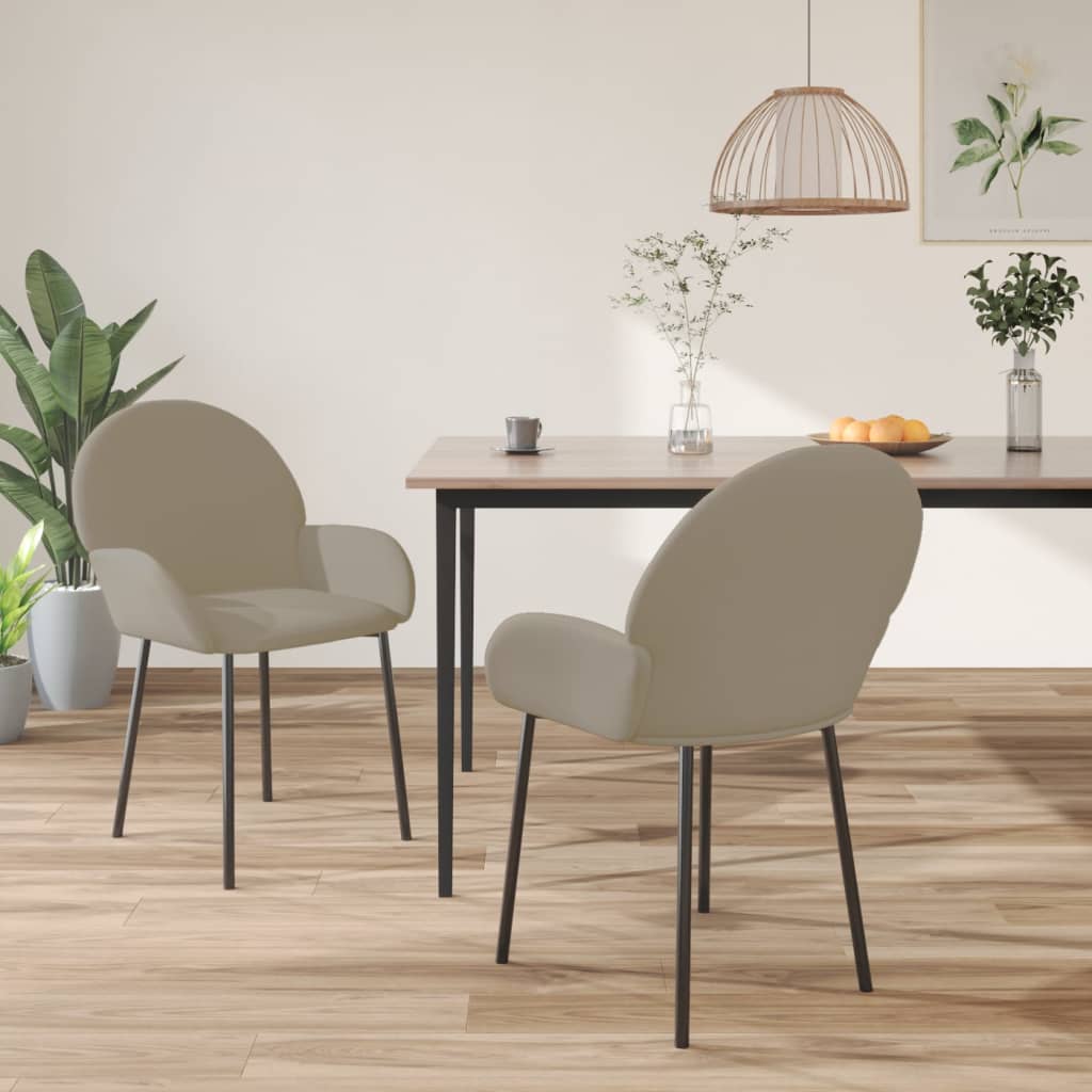 Eetkamerstoelen 2 st fluweel