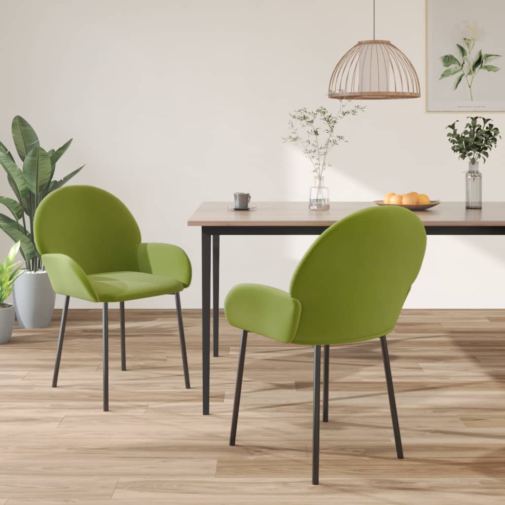 Eetkamerstoelen 2 st fluweel