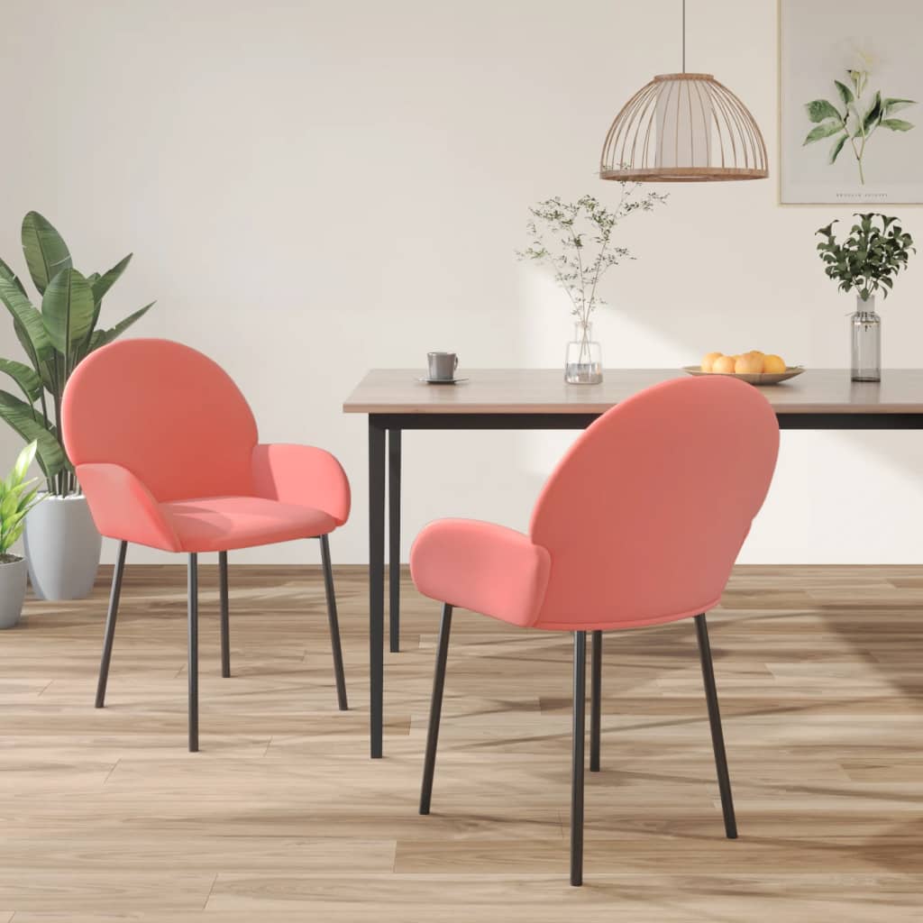 Eetkamerstoelen 2 st fluweel