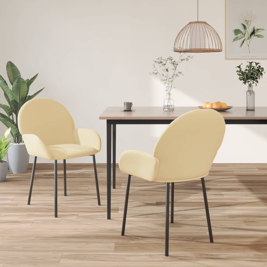 Eetkamerstoelen 2 st fluweel