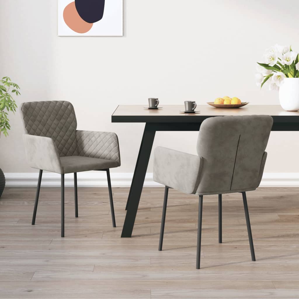 Eetkamerstoelen 2 st fluweel