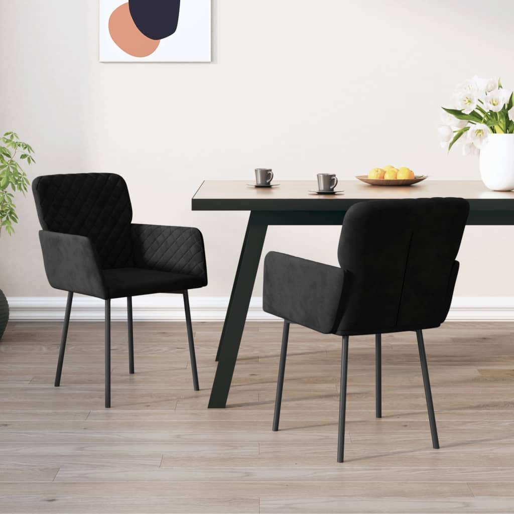 Eetkamerstoelen 2 st fluweel