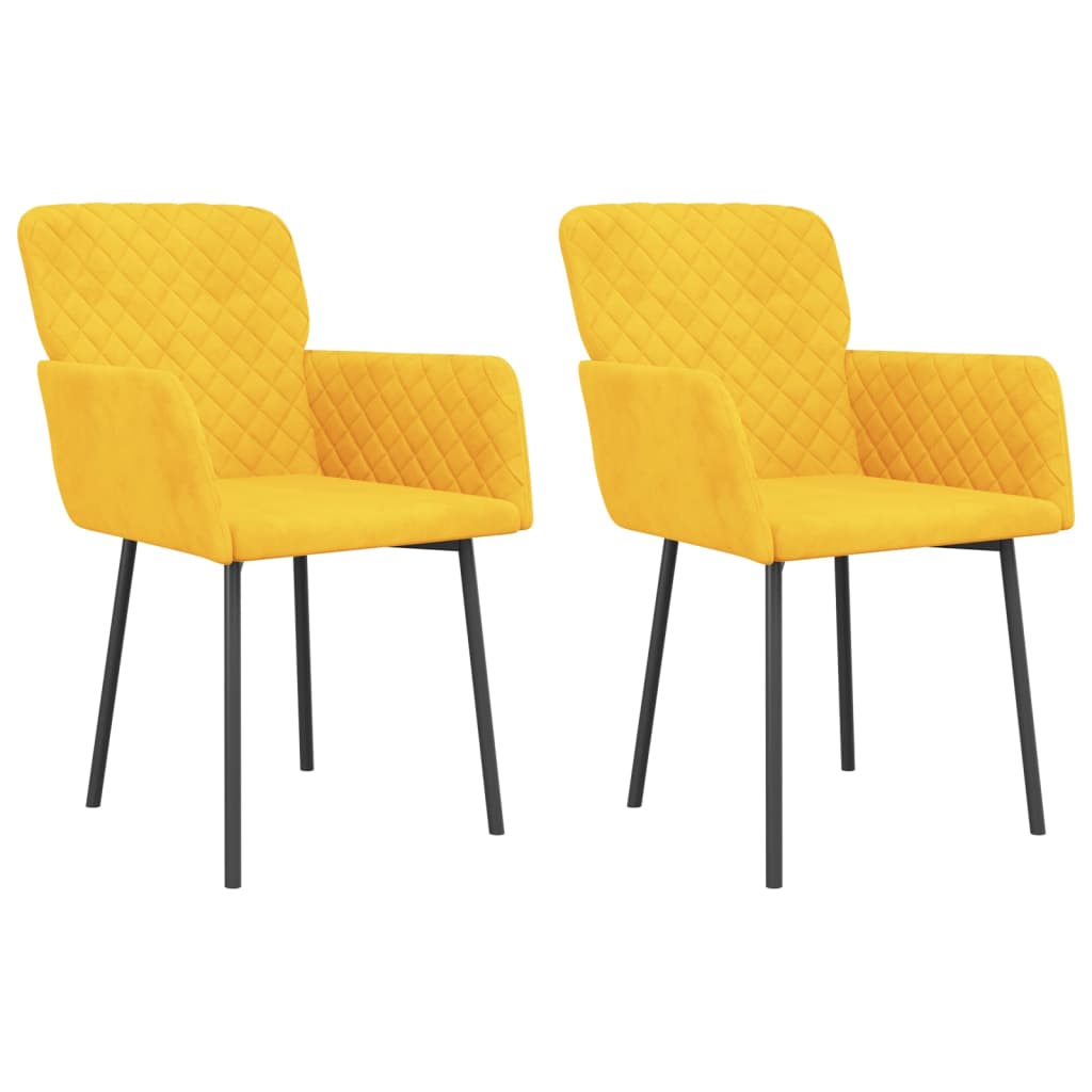 Eetkamerstoelen 2 st fluweel