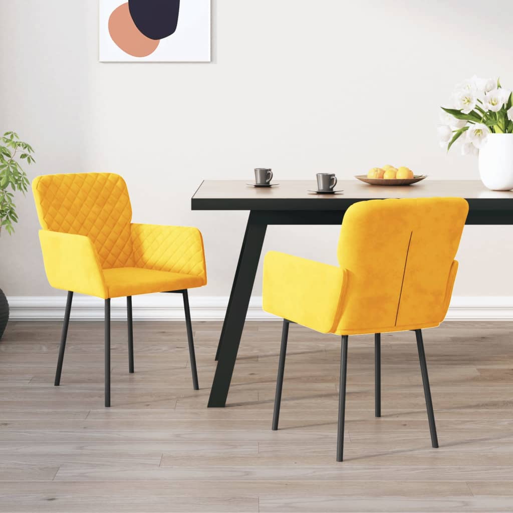 Eetkamerstoelen 2 st fluweel