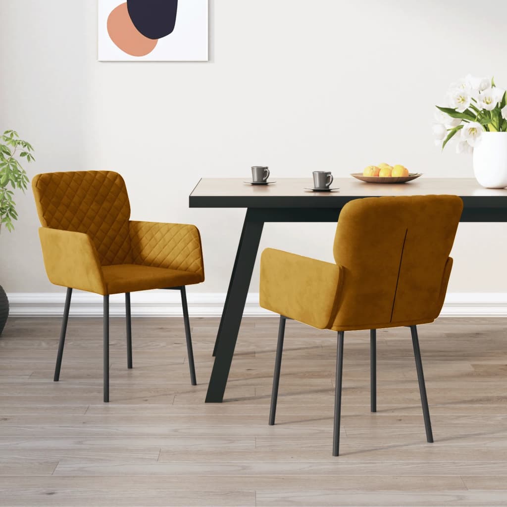 Eetkamerstoelen 2 st fluweel