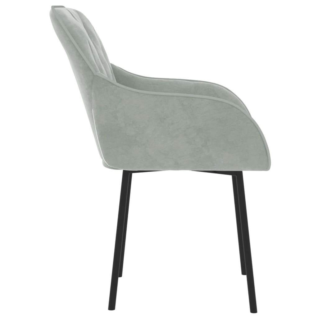 Eetkamerstoelen 2 st fluweel crèmekleurig